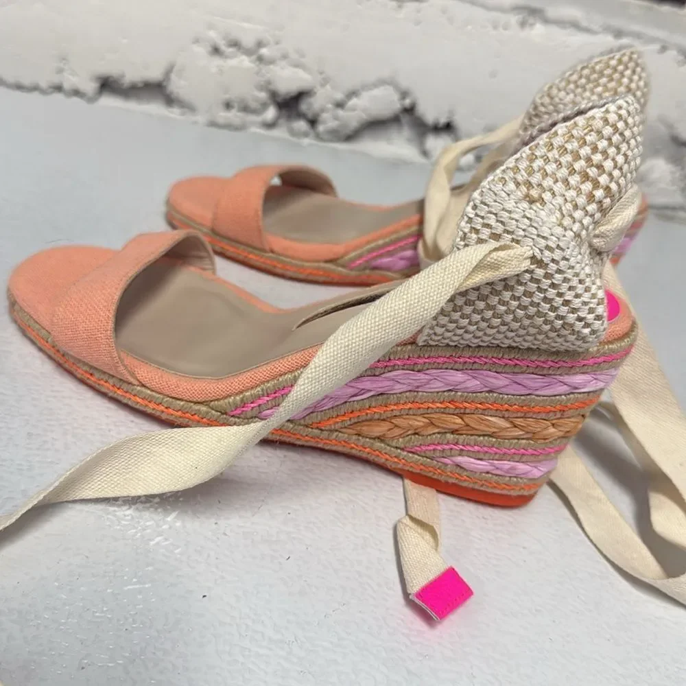 Sophia Webster Pink and Orange Espadrilles BRAND NEW - Size 38 1/2